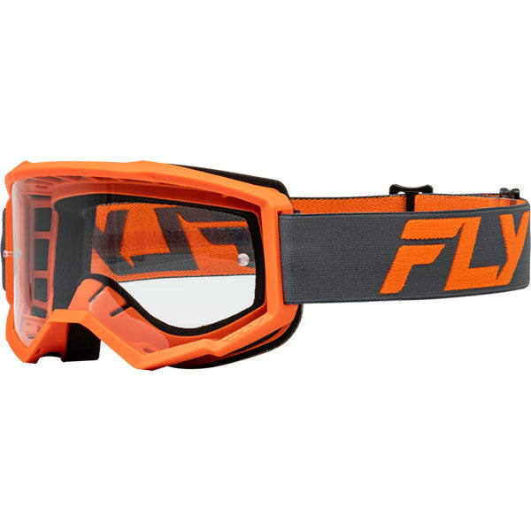 Product image of BTO Sports 0022 Fly Racing mx24 sp focus clear lens goggle 37 51154 motocross goggles showing frame design, lens style, and colorway