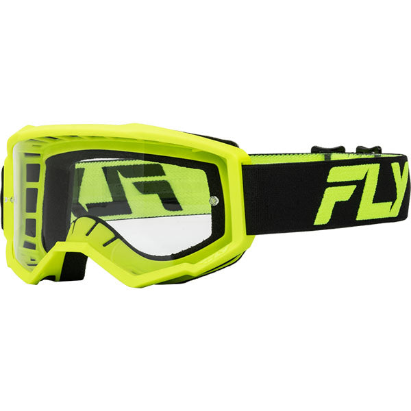 Product image of BTO Sports 0023 Fly Racing mx24 sp focus clear lens goggle 37 51150 motocross goggles showing frame design, lens style, and colorway