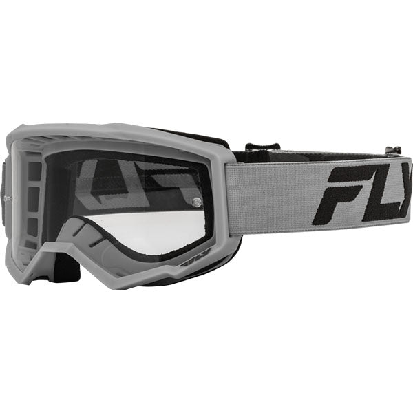 Product image of BTO Sports 0026 Fly Racing mx24 sp focus clear lens goggle 37 51157 motocross goggles showing frame design, lens style, and colorway