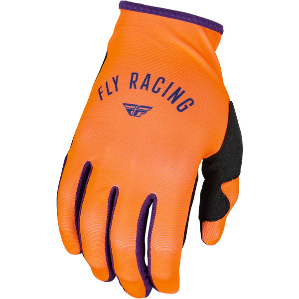 Product image of BTO Sports 0044 Fly Racing mx24 sp lite glove womens orange fba88036 d43b 4bc2 b9b2 1700a3a29d48 motocross gloves showing fit, construction, and colorway | Available at BTO Sports
