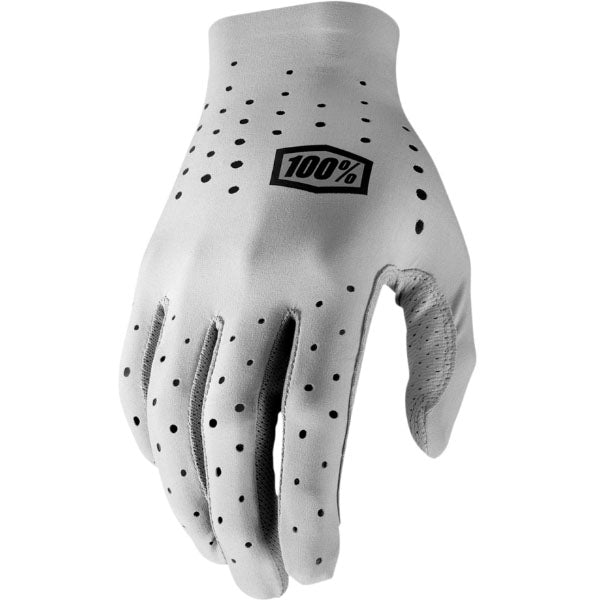 Studio product photo on a neutral background of 100%, Sling Gloves (MTB), Offroad Gloves, SKU 33600114, color options Black, Gray, Navy, sizes SM, MD, LG, XL, 2XL, Designed for Mountain Bike, BMX and E-Bike riders