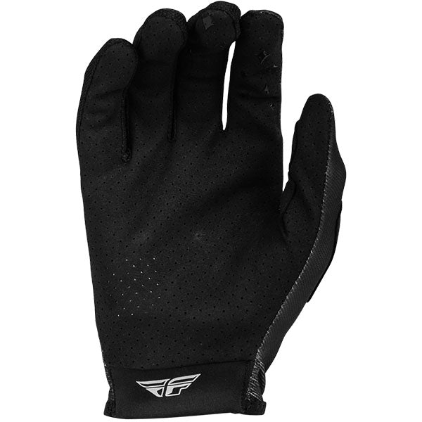 Product image of BTO Sports 0047 Fly Racing mx24 sp lite glove womens black1 motocross gloves showing fit, construction, and colorway | Available at BTO Sports