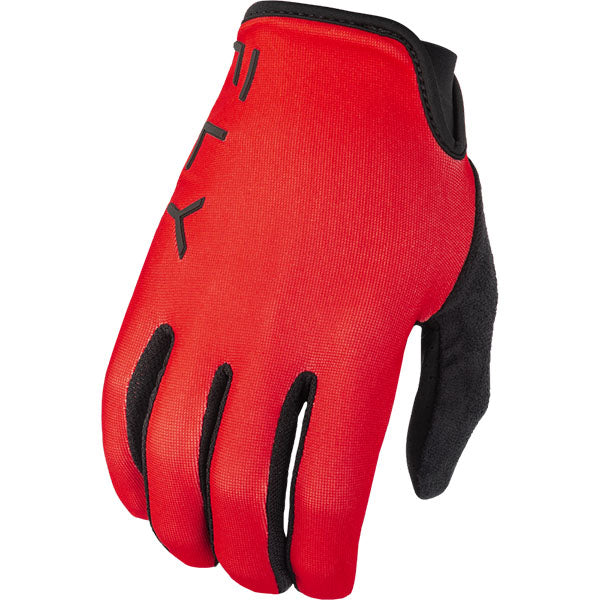 Product image of BTO Sports 0074 Fly Racing mtb24 radium glove red 71d8e0fc 21fd 4a27 abdd 89180922a46d motocross gloves showing fit, construction, and colorway | Available at BTO Sports