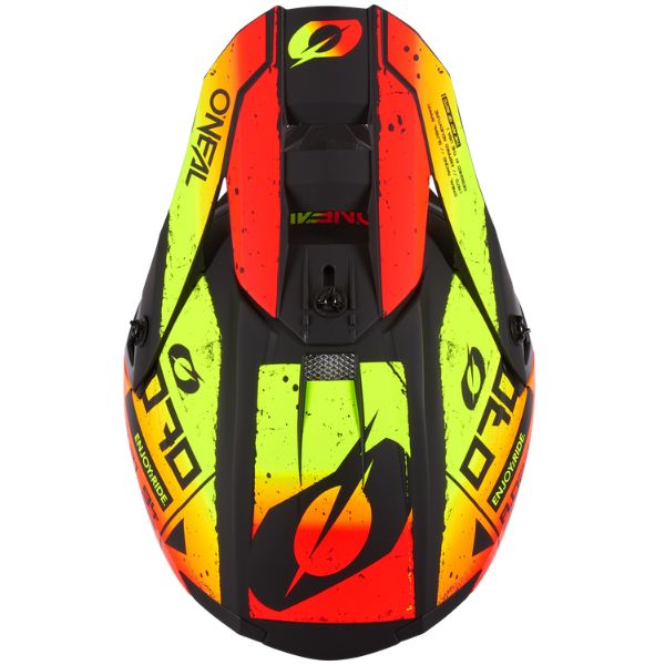 Studio photo showcasing O'Neal, 5 Series Scarz V.24 Helmet, SKU 0628-066, color options Black/White, Black/Red, sizes XS–2X