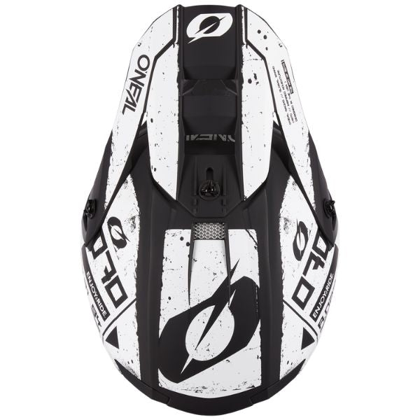 Clean studio photo on a white background of O'Neal, 5 Series Scarz V.24 Helmet, SKU 0628-053, color options Black/White, Black/Red, sizes XS–2X