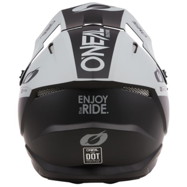 Catalog studio image of O'Neal, 3 Series Solid Black Cement V.24 Helmet, SKU 0627-032, color options Black/Cement, sizes XS–2X