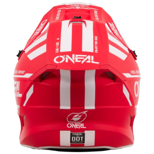 Detailed studio photograph of O'Neal, 5 Series Warhawk V.24 Helmet, SKU 0628-082, color options Black, Red, sizes XS–2X