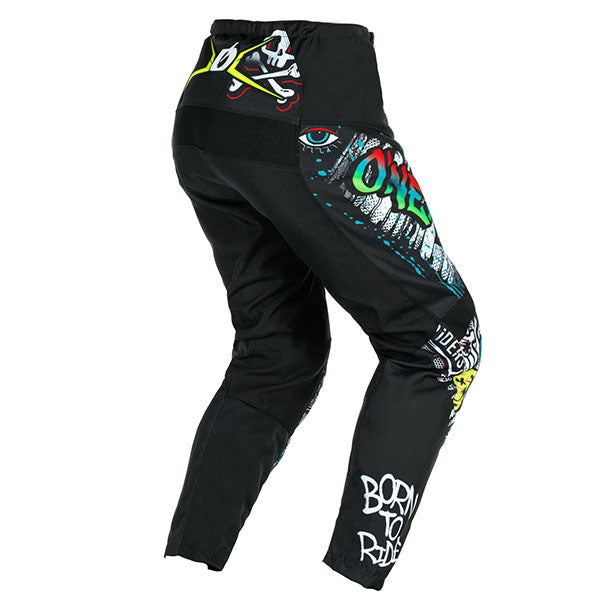 Clean studio photo on a white background of O'Neal, Element Rancid V.24 Pant (Youth), Pants, SKU E023-4020, color options Black/White, sizes Y-18, Y-20, Y-22, Y-24, Y-26, Y-28