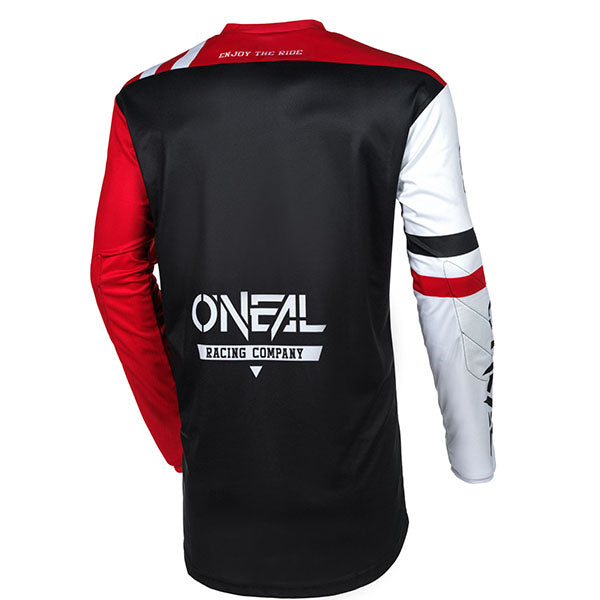 Product photo of O'Neal, Element Warhawk V.24 Jersey, SKU E005-332, color options Black/White/Red, Black/White, sizes XL–2X