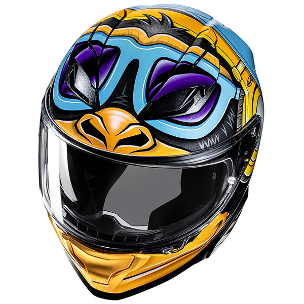 top view of HJC SKU 853142304, sizes XS, SM, MD, LG, XL for motorcycle helmet, street bike, full-face helmet, and powersports use.
