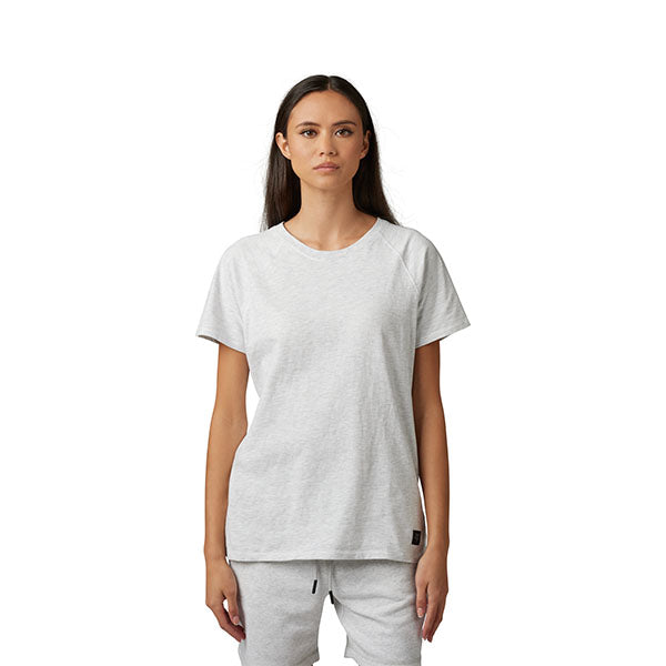 Clean studio shot of Fox Racing Level Up Tee (Womens); showing tee fit, printed graphics, and crew neckline; SKU 30544-001-XS