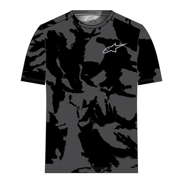 Clean studio shot of Alpinestars Camo Performance Long Sleeve T-Shirt; showing long-sleeve cut, printed graphics, and crew neckline; SKU 482-76289S