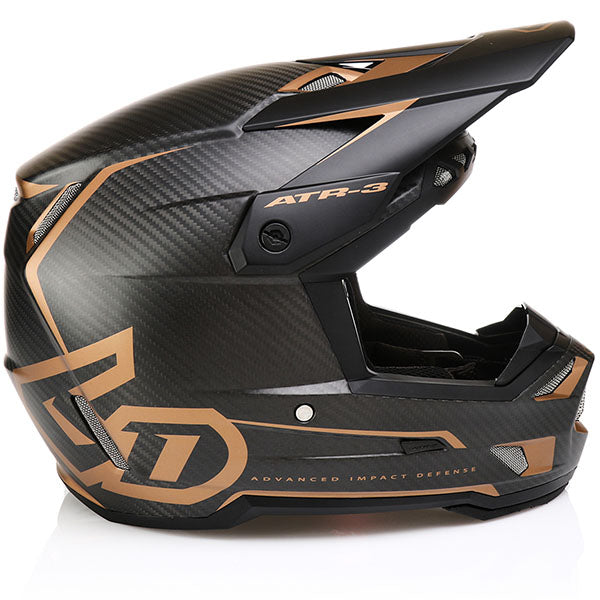 6D helmet bronze product view — with ODS impact management for angular and linear energy, ventilated and lightweight, SKU 13-0405.