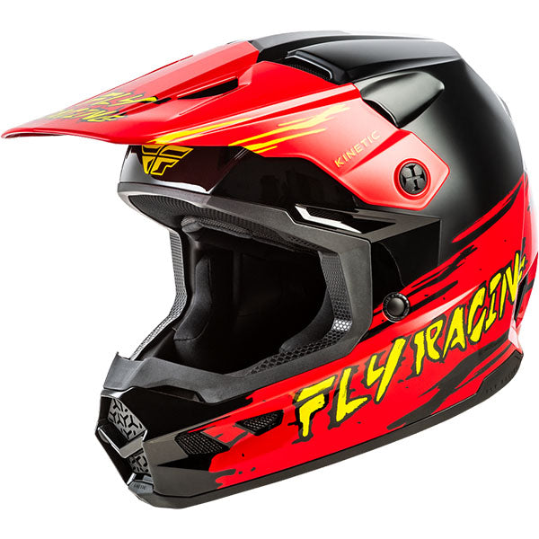studio product photo of product in Black/Red/Yellow for dirt bike, motocross, off road. SKU 73-872YS.