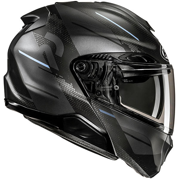 side view of HJC SKU 827133506, sizes XS, SM, MD, LG, XL for motorcycle helmet, street bike, full-face helmet, and powersports use.