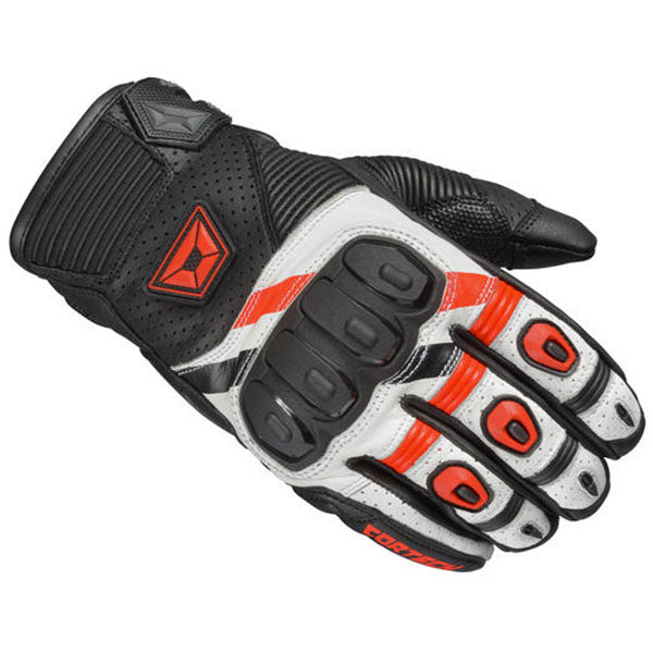 Product image of BTO 0001 Cortech BTO Manix ST Glove Red White Front motocross gloves showing fit, construction, and colorway | Available at BTO Sports