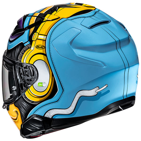 rear view of HJC SKU 853142306, sizes XS, SM, MD, LG, XL for motorcycle helmet, street bike, full-face helmet, and powersports use.