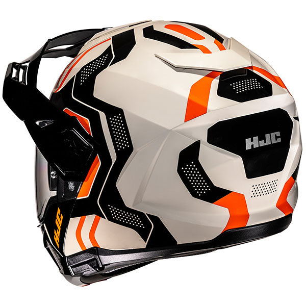rear view of HJC SKU 854110707, sizes XS, SM, MD, LG, XL for motorcycle helmet, street bike, full-face helmet, and powersports use.