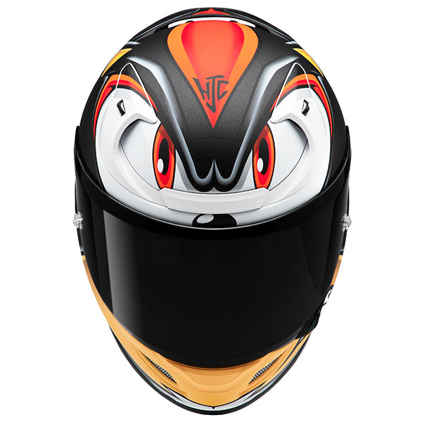 studio product photo of HJC SKU 872183106, sizes SM, MD, LG, XL for motorcycle helmet, street bike, full-face helmet, and powersports use.
