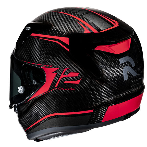 rear view of HJC SKU 873100105, sizes XS, SM, MD, LG, XL for motorcycle helmet, street bike, full-face helmet, and powersports use.