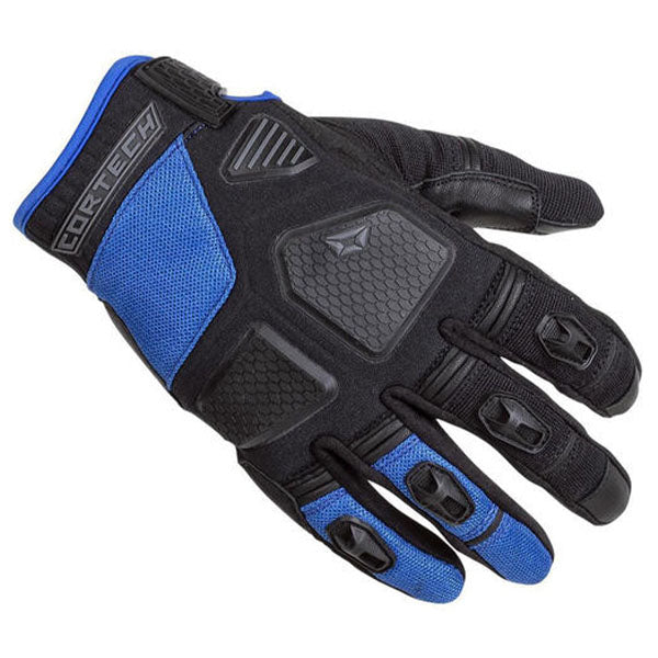 Product image of BTO 0002 Cortech BTO Mens Aero Flo Glove Blue motocross gloves showing fit, construction, and colorway | Available at BTO Sports