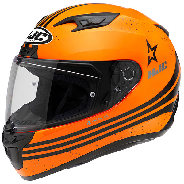 studio product photo of HJC SKU 810390207, sizes XS, SM, MD, LG, XL for motorcycle helmet, street bike, full-face helmet, and powersports use.