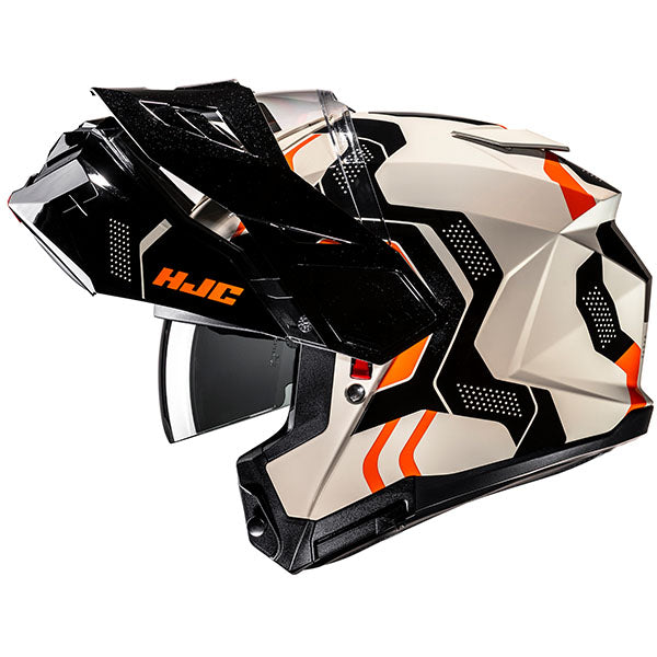 side view of HJC SKU 854110706, sizes XS, SM, MD, LG, XL for motorcycle helmet, street bike, full-face helmet, and powersports use.