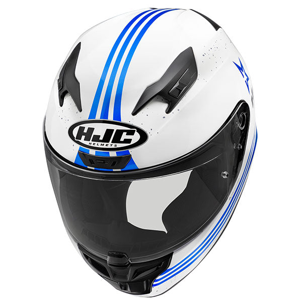 top view of HJC SKU 810390204, sizes XS, SM, MD, LG, XL for motorcycle helmet, street bike, full-face helmet, and powersports use.
