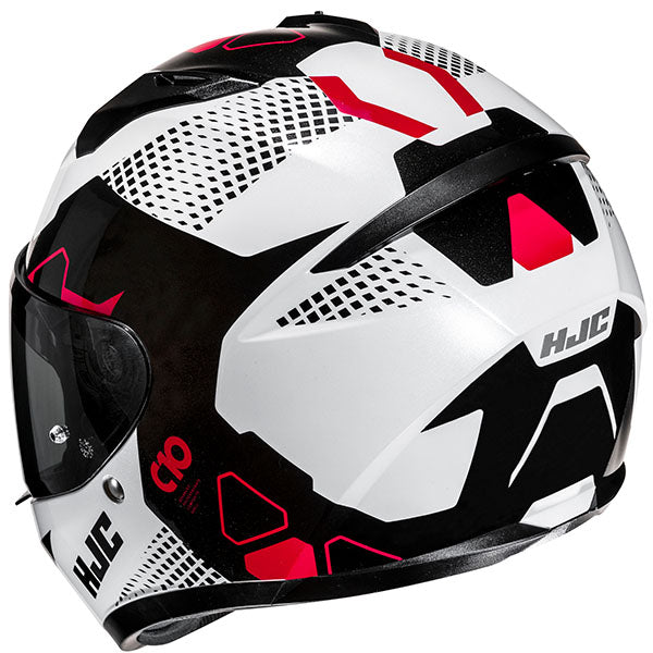 rear view of HJC SKU 825140105, sizes XS, SM, MD, LG, XL for motorcycle helmet, street bike, full-face helmet, and powersports use.