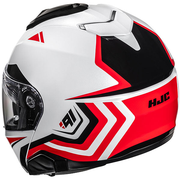 rear view of HJC SKU 848120106, sizes XS, SM, MD, LG, XL for motorcycle helmet, street bike, full-face helmet, and powersports use.