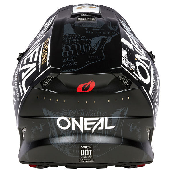 Studio product photo on a neutral background of O'Neal, 5 Series Attack V.23 Helmet, SKU 0628-173, color options Black/Neon, Black/White, sizes XS–2X