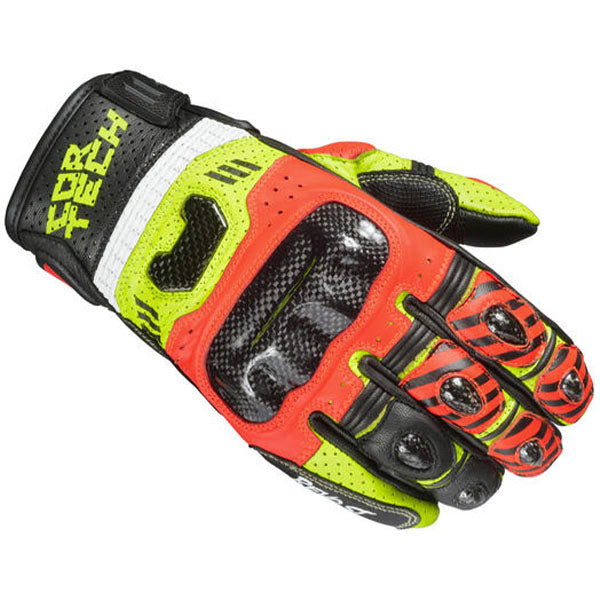 Product image of BTO 0006 Cortech BTO Revo Sport ST Glove Yellow Red1 motocross gloves showing fit, construction, and colorway | Available at BTO Sports