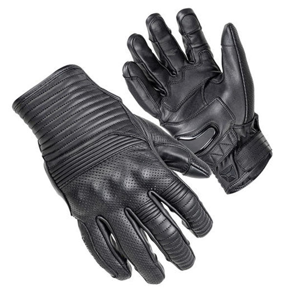 Product image of BTO 0010 Cortech BTO Cuff Leather Glove Black2 motocross gloves showing fit, construction, and colorway | Available at BTO Sports