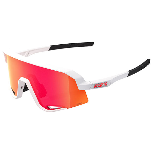 Product photo of 100%, Slendale Sunglasses, color options Gloss Carbon Fiber w/ Hiper Crimson Silver Mirror Lens, Satin Pitaya w/ Hiper Vital Pink Mirror Lens, Polished Translucent Grey w/ Purple Multilayer Mirror Lens, Matte White w/ Hiper Red Multilayer Mirror Lens, Matte Black w/ Hiper Blue Multilayer Mirror Lens, Matte Black w/ Smoke Lens