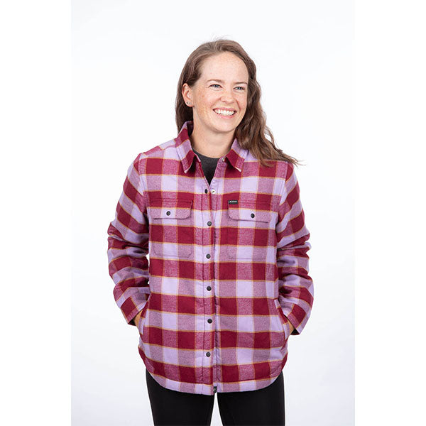Crisp studio image on a white background of Klim Clouds Rest Fleece Lined Flannel Shirt (Womens); SKU 3593-000-110-244; Sizes: XS-2XL