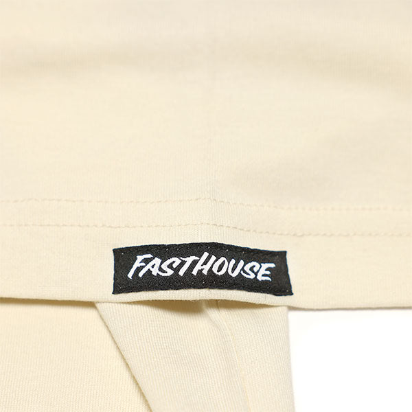 Professional studio photo of Fasthouse Cobalt Tee; showing tee fit, printed graphics, and crew neckline; SKU 3296139904; Colors: Natural, Black