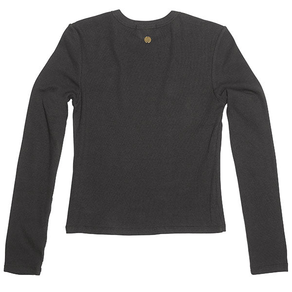 Professional studio photo of Fasthouse Flight Long Sleeve Tee (Womens); showing long-sleeve cut, printed graphics, and crew neckline; SKU 3297695874
