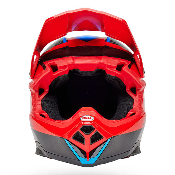 motorcycle helmet, front view, showing aerodynamic shell design, ventilation ports, and secure retention system built for rider comfort and protection. SKU 07163759.