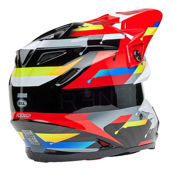 motorcycle helmet, showing aerodynamic shell design, ventilation ports, and secure retention system built for rider comfort and protection