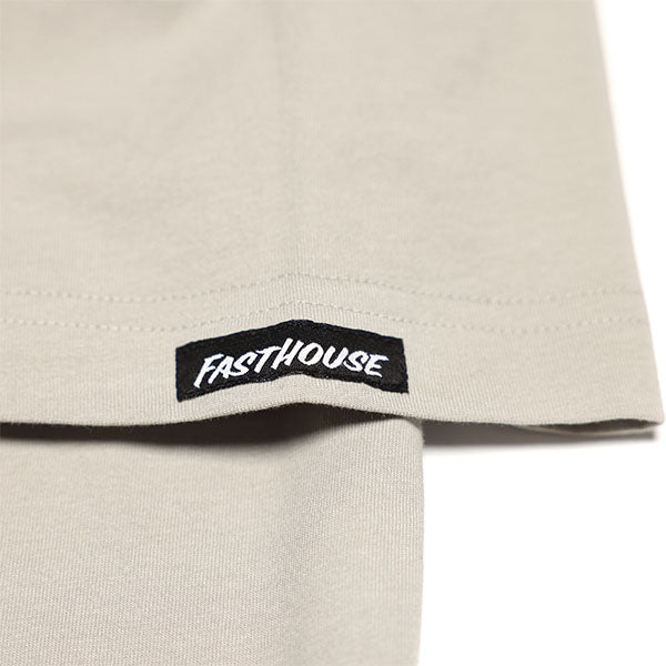 Crisp studio image on a white background of Fasthouse Surface Tee; showing tee fit, printed graphics, and crew neckline; SKU 3296280504; Sizes: S-3XL