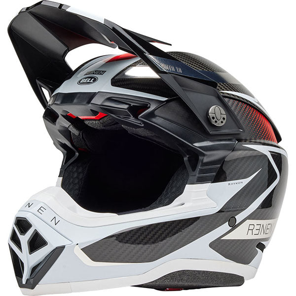 motorcycle helmet, showing aerodynamic shell design, ventilation ports, and secure retention system built for rider comfort and protection