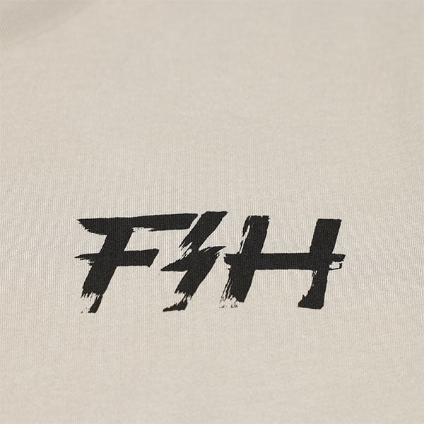 High-resolution studio image of Fasthouse Surface Tee; showing tee fit, printed graphics, and crew neckline; SKU 3296280504; Colors: Black, Light Gray