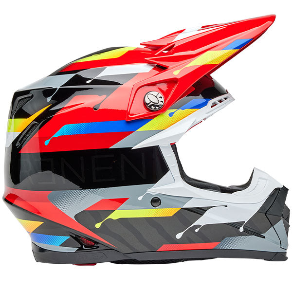 motorcycle helmet, showing aerodynamic shell design, ventilation ports, and secure retention system built for rider comfort and protection