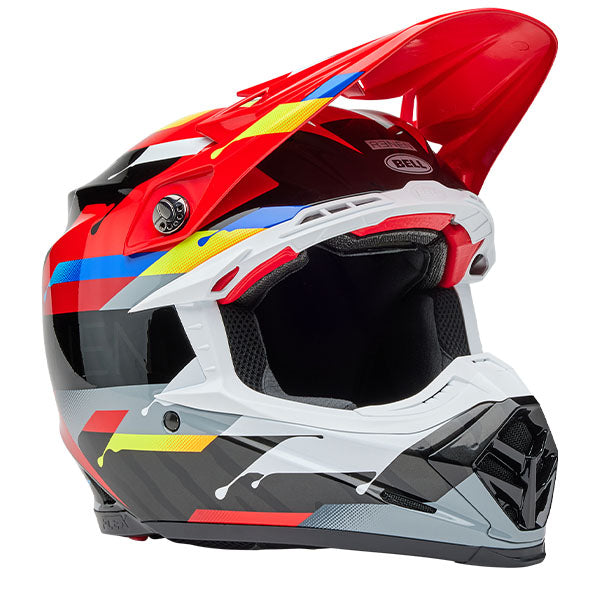 Bell Helmets Bell - Moto-9S Flex Renen Nova Helmet off-road motocross helmet, showing aerodynamic shell design, ventilation ports, and secure retention system built for rider comfort and protection. SKU 07163772.
