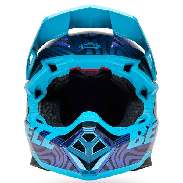 motorcycle helmet, showing aerodynamic shell design, ventilation ports, and secure retention system built for rider comfort and protection