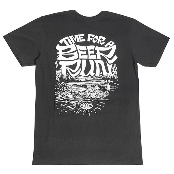 Professional studio photo of Fasthouse 805 Desert Run Tee; showing tee fit, printed graphics, and crew neckline; SKU 3610240304; Colors: Sand, Black