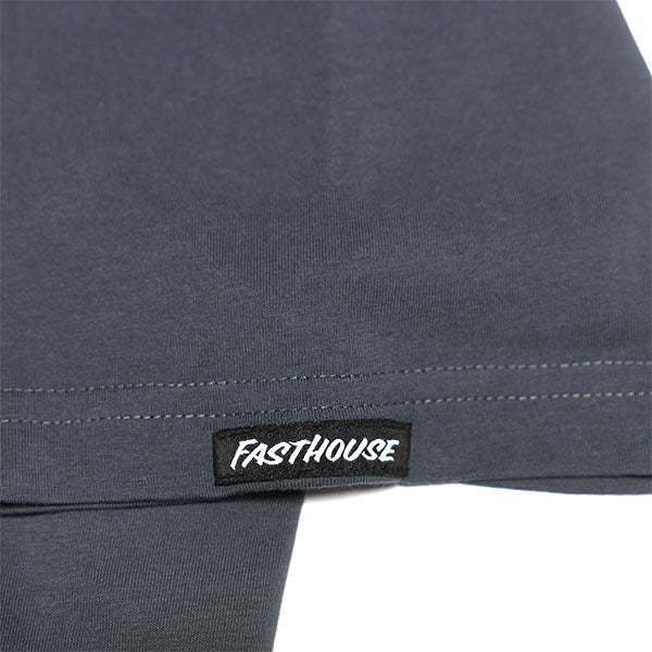 Professional studio photo of Fasthouse Archie Tee; showing tee fit, printed graphics, and crew neckline; SKU 3296250204; Colors: Indigo, Black