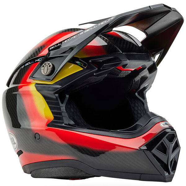 motorcycle helmet, front view, showing aerodynamic shell design, ventilation ports, and secure retention system built for rider comfort and protection. SKU 07163726.