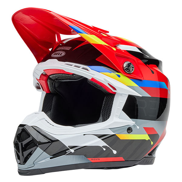 motorcycle helmet, showing aerodynamic shell design, ventilation ports, and secure retention system built for rider comfort and protection