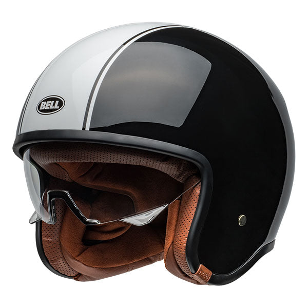 motorcycle helmet, angled view, showing aerodynamic shell design, ventilation ports, and secure retention system built for rider comfort and protection
